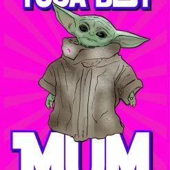 Cheeky Chops Cards Baby Yoda Best Mum Card Greeting Cards