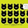 Hug And Kiss Designs Greeting Cards Black Cat Appreciation Day Postcard