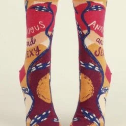 Blue Q BlueQ Women's Crew Anxious And Sexy