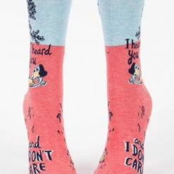 Blue Q BlueQ Women's Crew I Heard You And Don't Care