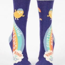 Blue Q BlueQ Women's Crew Shitting Rainbows