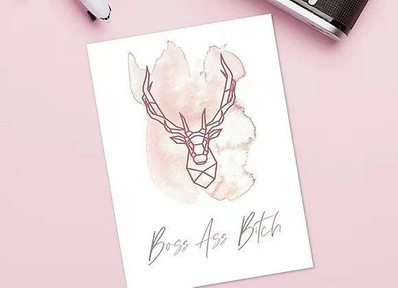 Dope Haus Co. Boss Ass Bitch Card Greeting Cards 3 Dope Haus Co. Boss Ass Bitch Card Greeting Cards