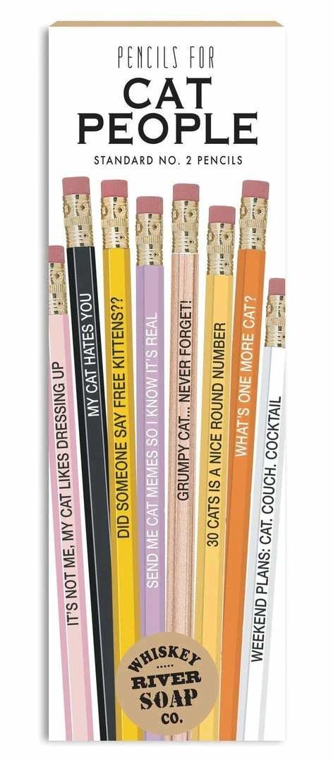 Whiskey River Soap Co. Cat People Pencils 8pk 3 Whiskey River Soap Co. Cat People Pencils 8pk