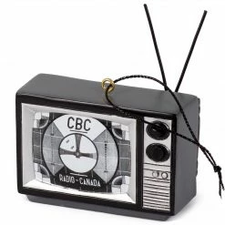 Main And Local CBC Black And White TV Ornament