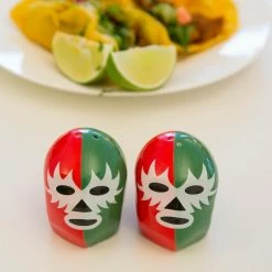 Kikkerland Design Inc. Dos Luchadores Salt & Pepper Shakers
