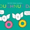 Hug And Kiss Designs Doughnut Day Postcard