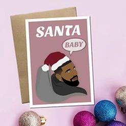 Dope Haus Co. Drake Santa Baby Card Greeting Cards