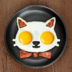 Lifetime Brands Funny Side Up Egg Mold - Cat Fred & Friends