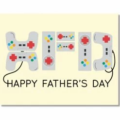 Paper E. Clips Game Controllers Father's Day Card Greeting Cards
