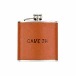 About Face Designs Game On Wrapped Flask