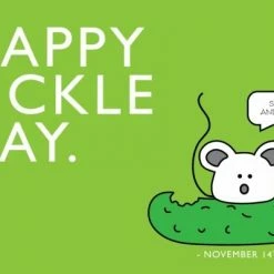Hug And Kiss Designs Happy Pickle Day Postcard Greeting Cards