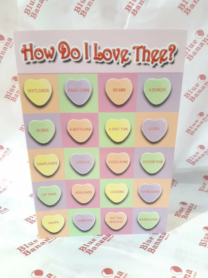 Jannex How Do I Love Thee? Valentine's Card Greeting Cards 3 Jannex How Do I Love Thee? Valentine's Card Greeting Cards