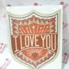 Paper E. Clips I Love You Badge Valentine's Card