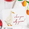 Printed Canvas I Love You Silly Goose Card