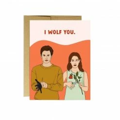 Party Mountain Paper I Wolf You Love Card Greeting Cards