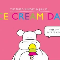 Hug And Kiss Designs Ice Cream Day Postcard