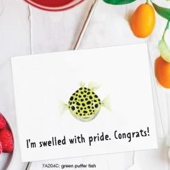 Printed Canvas I'm Swelled With Pride Congrats! Card Greeting Cards