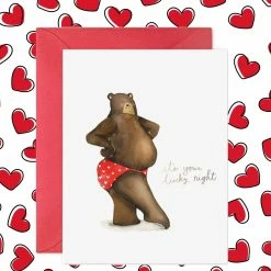 Paper E. Clips Greeting Cards It's Your Lucky Night Card