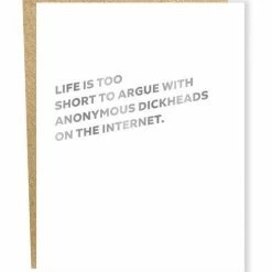 Paper E. Clips Life Is Too Short Card