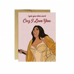 Party Mountain Paper Lizzo Cuz I Love You Card Greeting Cards