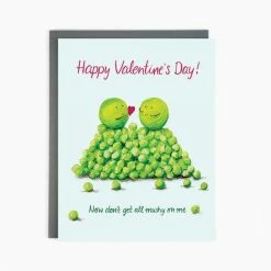 Paper E. Clips Now Don't Get All Mushy On Me Valentine's Card Greeting Cards