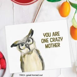 Printed Canvas Greeting Cards One Crazy Mother Card