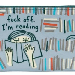 Blue Q Pencil Case Fuck Off I'm Reading