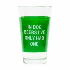 About Face Designs Pint Glass Dog Beers
