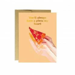 Party Mountain Paper Pizza My Heart Love Card