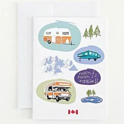 Wendy Tancock Greeting Cards Rollin Rollin Rollin Canada Card