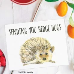 Printed Canvas Sending You Hedge Hugs Card
