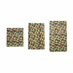 Kikkerland Design Inc. Set Of 3 Multicolour Reusable Beeswax Wraps