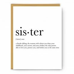 Footnotes Cards (FAIRE) Greeting Cards Sister Card