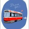 Wendy Tancock Greeting Cards Toronto Streetcar Thank You Greeting Card