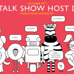 Hug And Kiss Designs Greeting Cards TV Talk Show Host Day Postcard