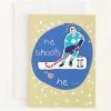 Greeting Cards Wendy Tancock He Shoots Hockey Xmas Card