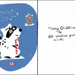 Wendy Tancock Raccoon Christmas Card