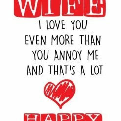 Cheeky Chops Cards Wife Love You More Funny Valentine's Card