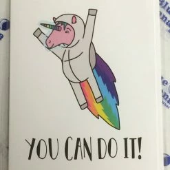 Well...That's Awkward You Can Do It Unicorn Card Greeting Cards