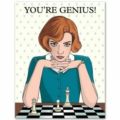 The Found You're Genius Queen's Gambit Birthday Card Greeting Cards